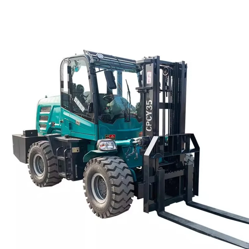 

Four-wheel drive off-road forklift 3 tons of diesel 5 tons of multi-functional integrated truck construction site stacker