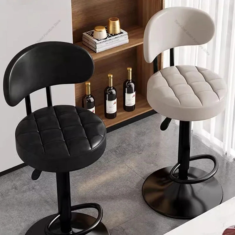 

Luxury Rotatable Italian Style Bar Chairs Adjustable Office Reception Designer Bar Chairs Modern Home Furniture Banqueta