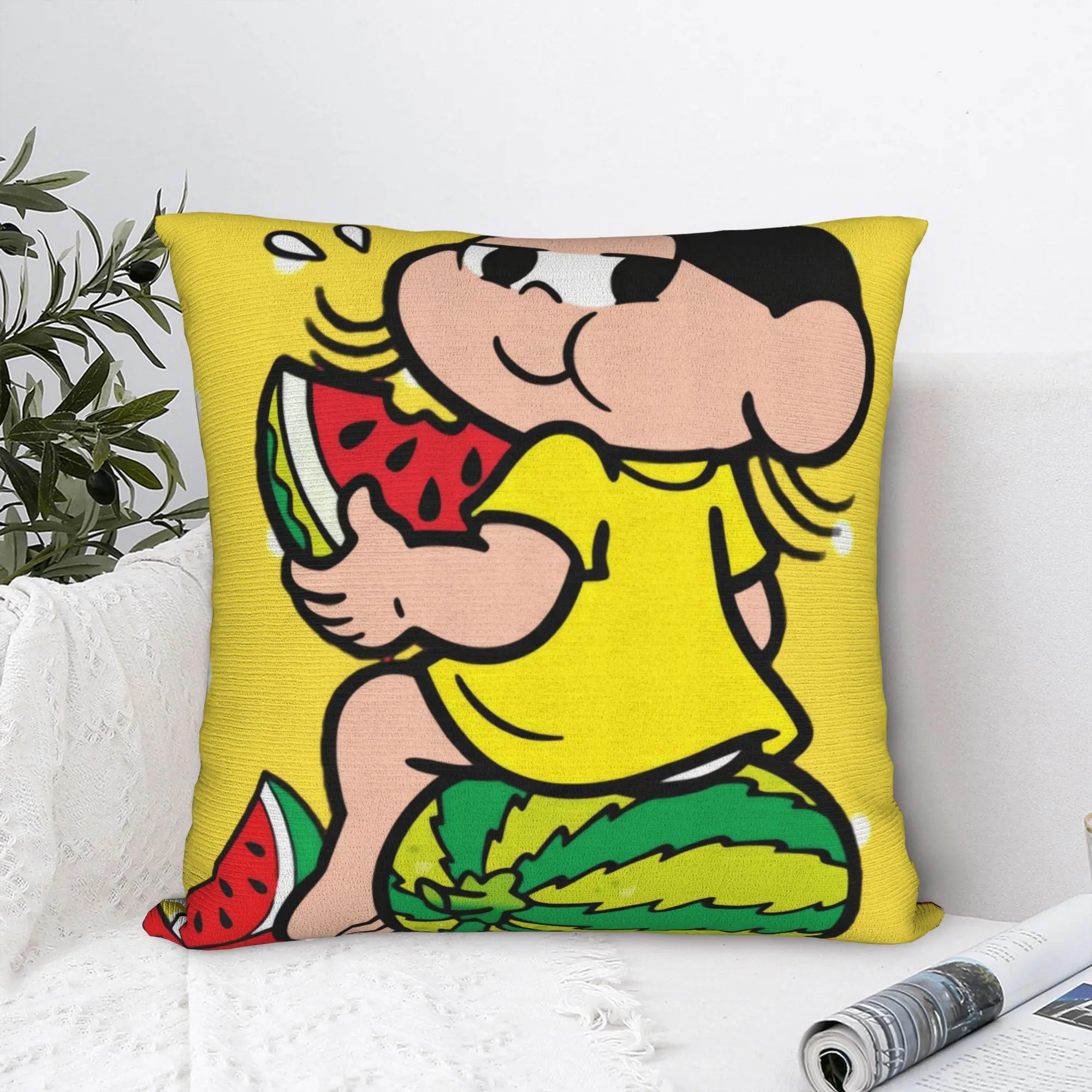 Capa de almofada fofa com desenho animado Magali, capa de almofada retrô moderna para sofá, cama, sala de estar, capas de almofada confortáveis, presente de aniversário