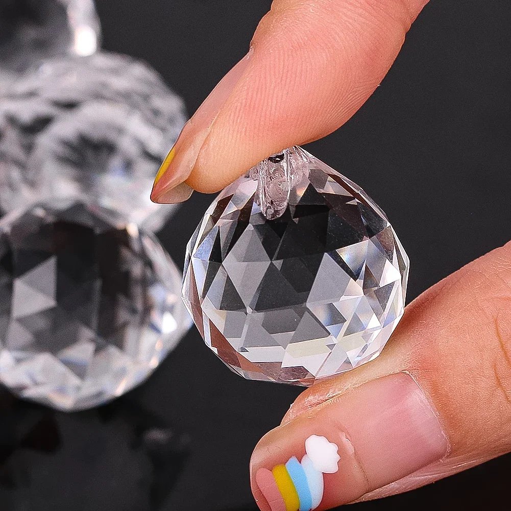1PC20mm Crystal Ball Pendant Beads Suncatcher Jewelry Curtain Making Parts Chandelier Parts DIY Home Wedding Decor Accessories