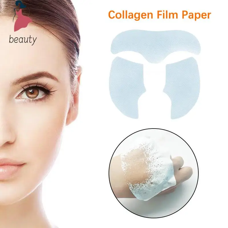 Mascarilla Facial Soluble en papel con película de colágeno, eliminador de arrugas antienvejecimiento, pegatina para mejillas, parche para la frente, parches de líneas sonrientes