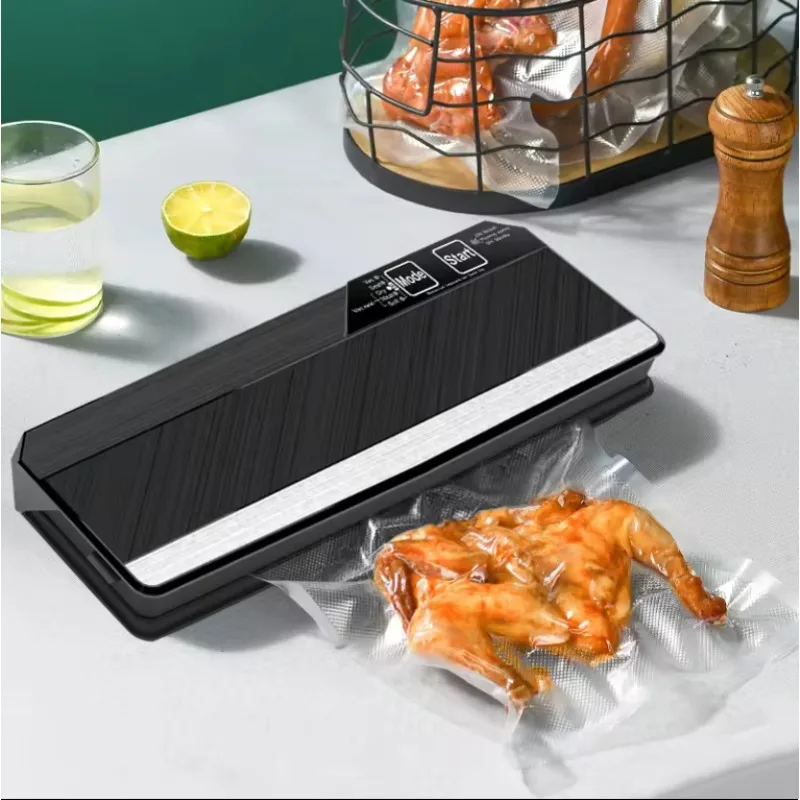 Food Vacuum Sealer, Food Saver Vacuum Machine, with 5pcs Vacuum Seal Bags, Dry & Moist Food Modes, Quick Seal, Easy to Clean