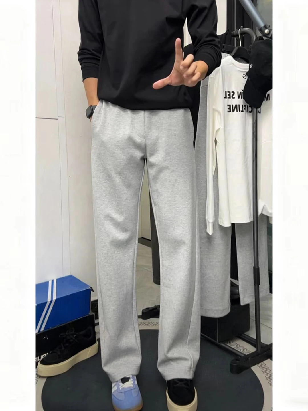 

Мужские спортивные брюки-джоггеры K ey Heavy Du Bent Knife, прямые брюки-клеш Cleanfit, осенняя коллекция