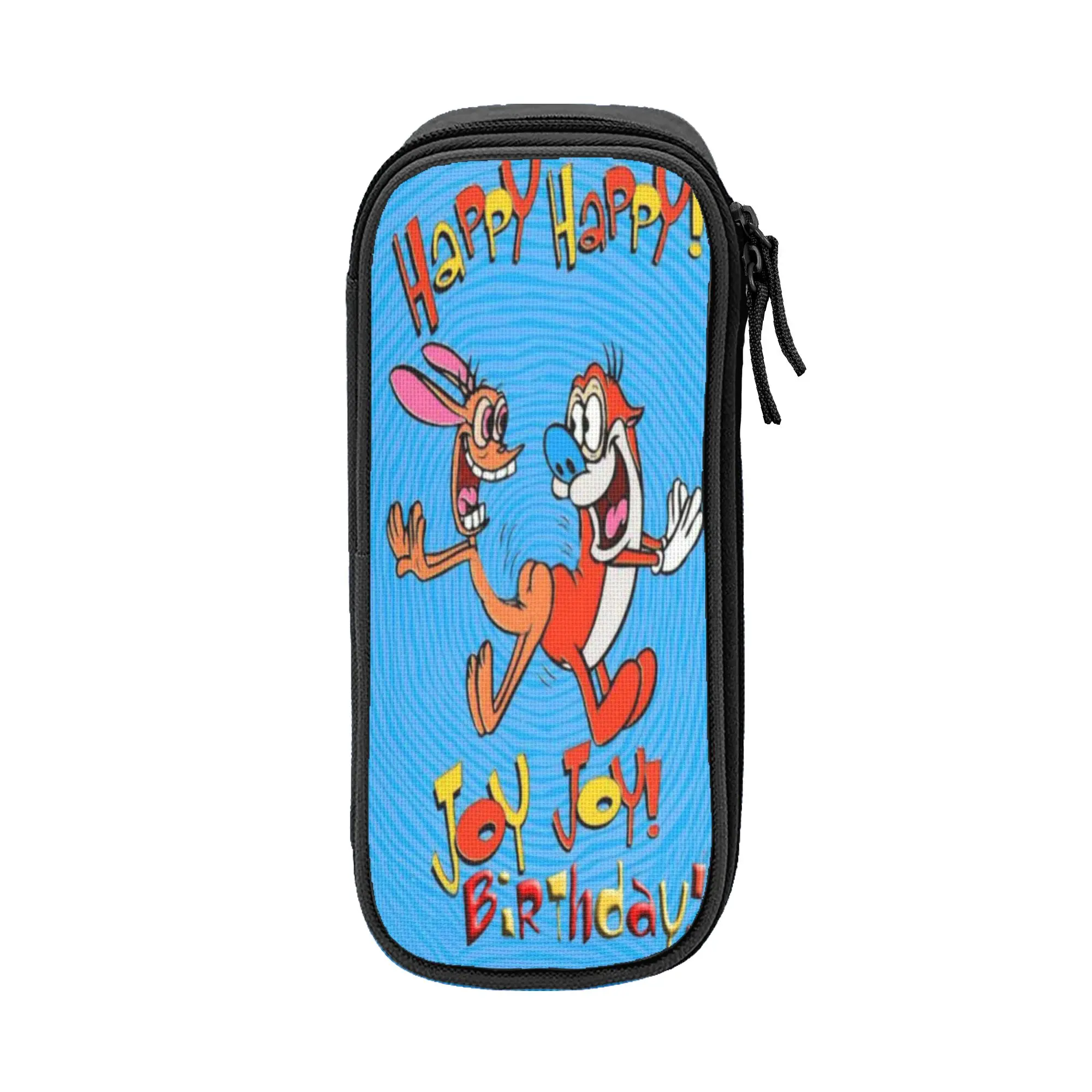  Duo Rucksack Ren & Stimpy  Pencil Case Fun   Pen Box Bag for Student Large Storage Students School Gift Pencilcases