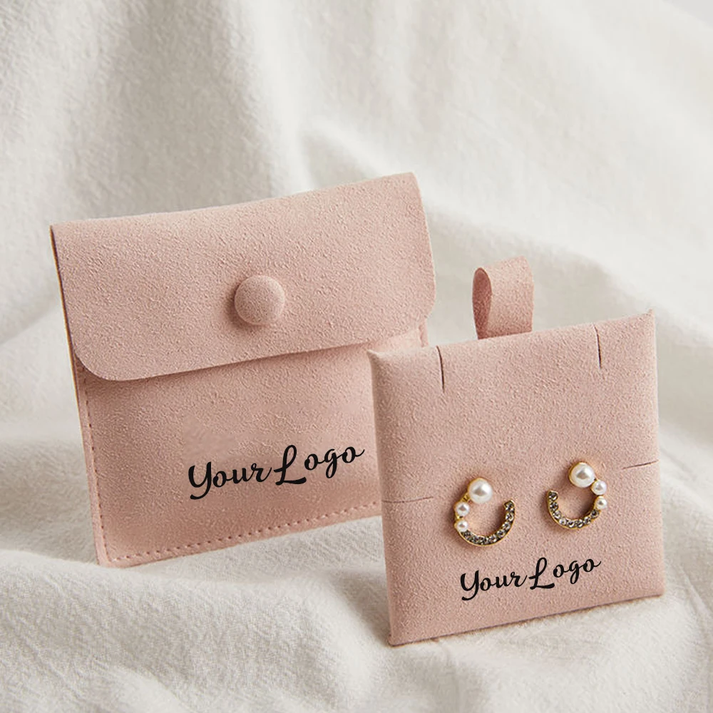 

Бархатная сумка для упаковки ювелирных изделий из микрофибры с логотипом, набор вставок для ювелирных изделий, серьги-конверты, ожерелье, браслет, подарочные пакеты