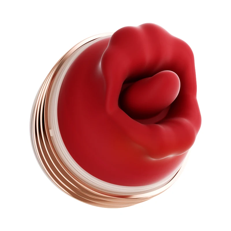 Licking Sucking Breast Vibrator Breast Massager 10 Modes Tongue Vibration and Suction Ergonomic Silicone Cup for Nipple Pleasure