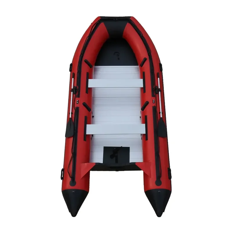 Inflatable Aluminum Pontoon Fishing Boat for Lake and River Drifting