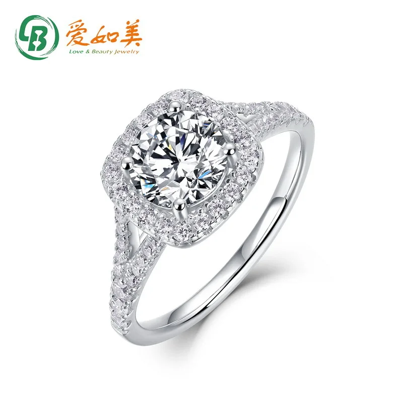

New Personalized Luxury Square Bag Moissanite Ring High-end 18K Gold PT950 Platinum Silver Plated 7-layer Gold Ring for Women