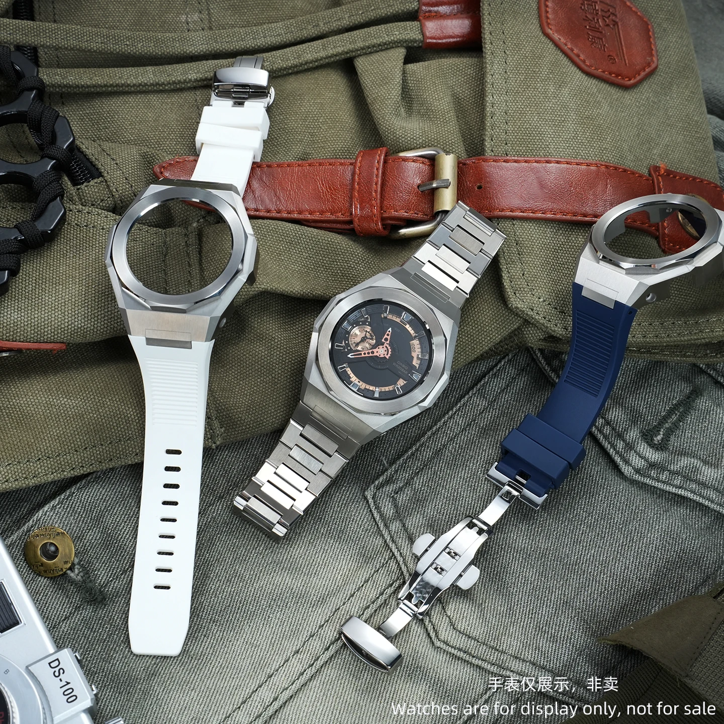 GA-110GB GA-100 GA-120 GA-140 GD Full Stainless Steel Case & Bracelet Conversion Kit for Casio G-Shock Square Metal Upgrade Set