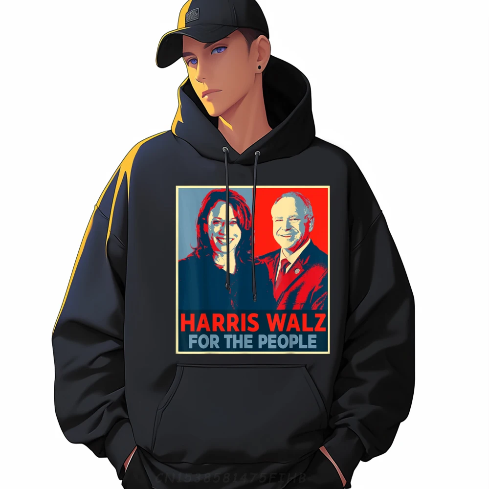

Kamala Harris Tim Walz Waltz Crew Neck Hoodies Father Day Hoodies Long Sleeve Special Funny Hoodies Normal Female