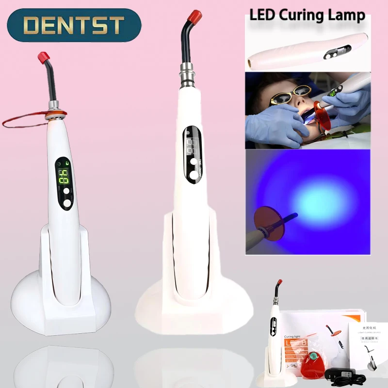 

Dentistry New Dental Wireless Cure Light Dentist Tool Cordless LED Curing Lamp Output Intensity 1200-1400mw/cm2 Handpiece