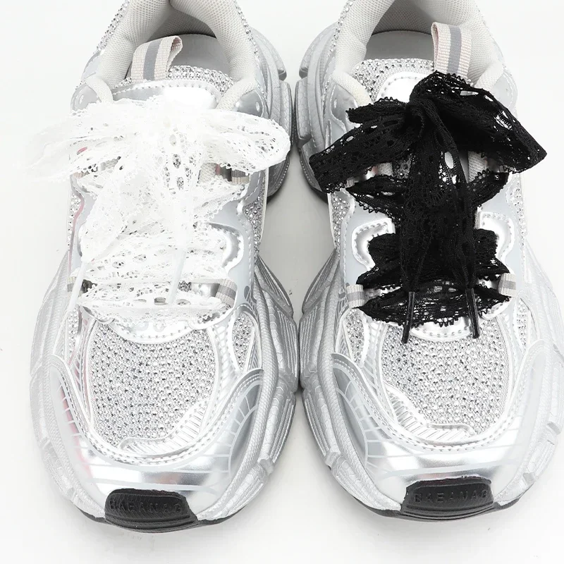New 1 Pair Flat Lace Shoe Laces Fancy Shoelaces for Women 3CM Width Length Canvas Sneakers Outdoor Casual Shoes Shoelace