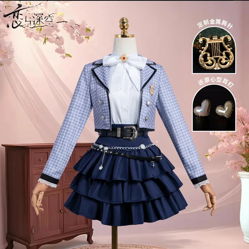 

Love and DeepSpace Heroine Hunter Cosplay Costume Coat Skirt Hat Suit Women Hallowmas Carnival Outfit Disguise Performance Wear