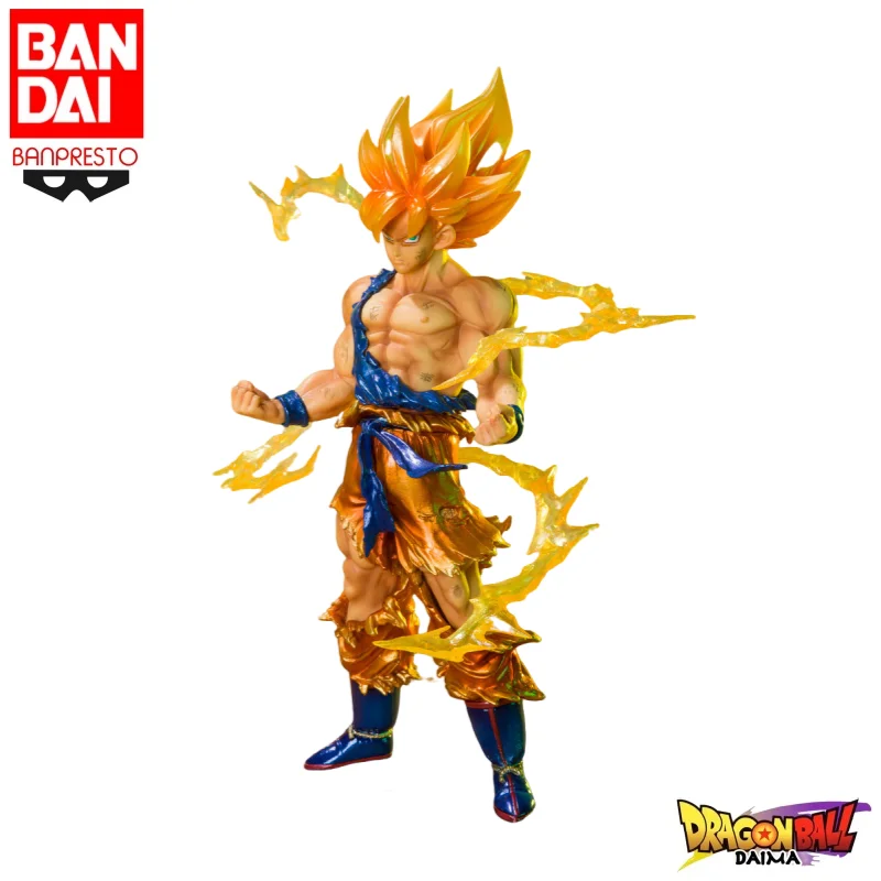 

Bandai Original In Stock SHFiguarts Dragon Ball Z Anime Super Saiyan one Super Saiyan Goku Brand New Boxed Garage Action Figure