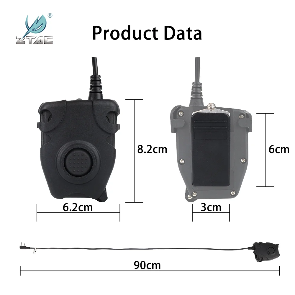 Z-Tactical Bowman Elite II 군사 헤드셋 PTT, 모토로라 켄우드 Icom 미들랜드 전화 라디오, 전쟁 게임용 Z112