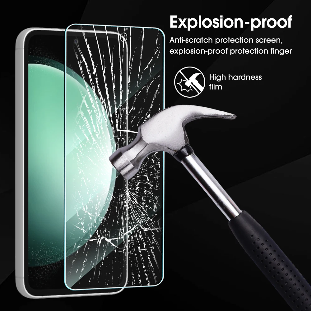 6 In 1 Screen Protector For Samsung Galaxy S23 FE Front Screen Back Camera Lens Tempered Glass Clear Film For Galaxy S23 FE