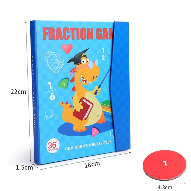 Puzzle a frazioni magnetiche per la maestra matematica Illuminazione Montessori con divertenti aiuti didattici per l'aritmetica Giocattoli educativi cognitivi
