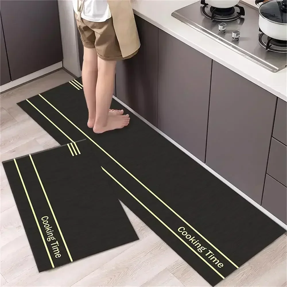 Kitchen Mat Bathroom Carpet Floor Mat Washable Anti Slip Entrance DoorMat Bedroom Living Room Long Bedside Area Hallway Soft Rug