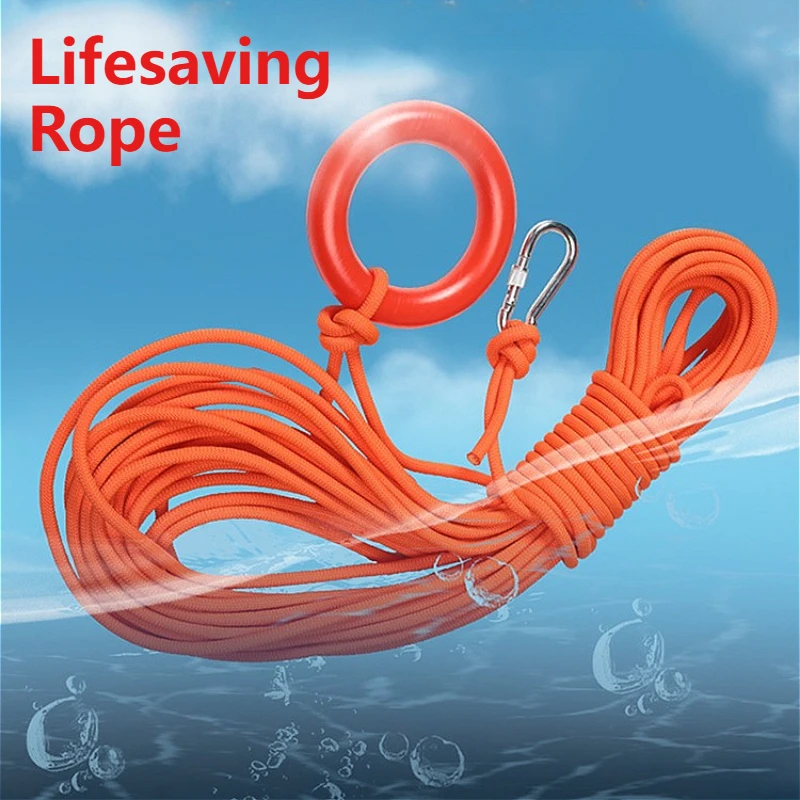 High-buoyancy Water Rescue Rope Waterproof Floating Rescue Rope Suitable for Ships Swimming and Water Sports Safety Accessories