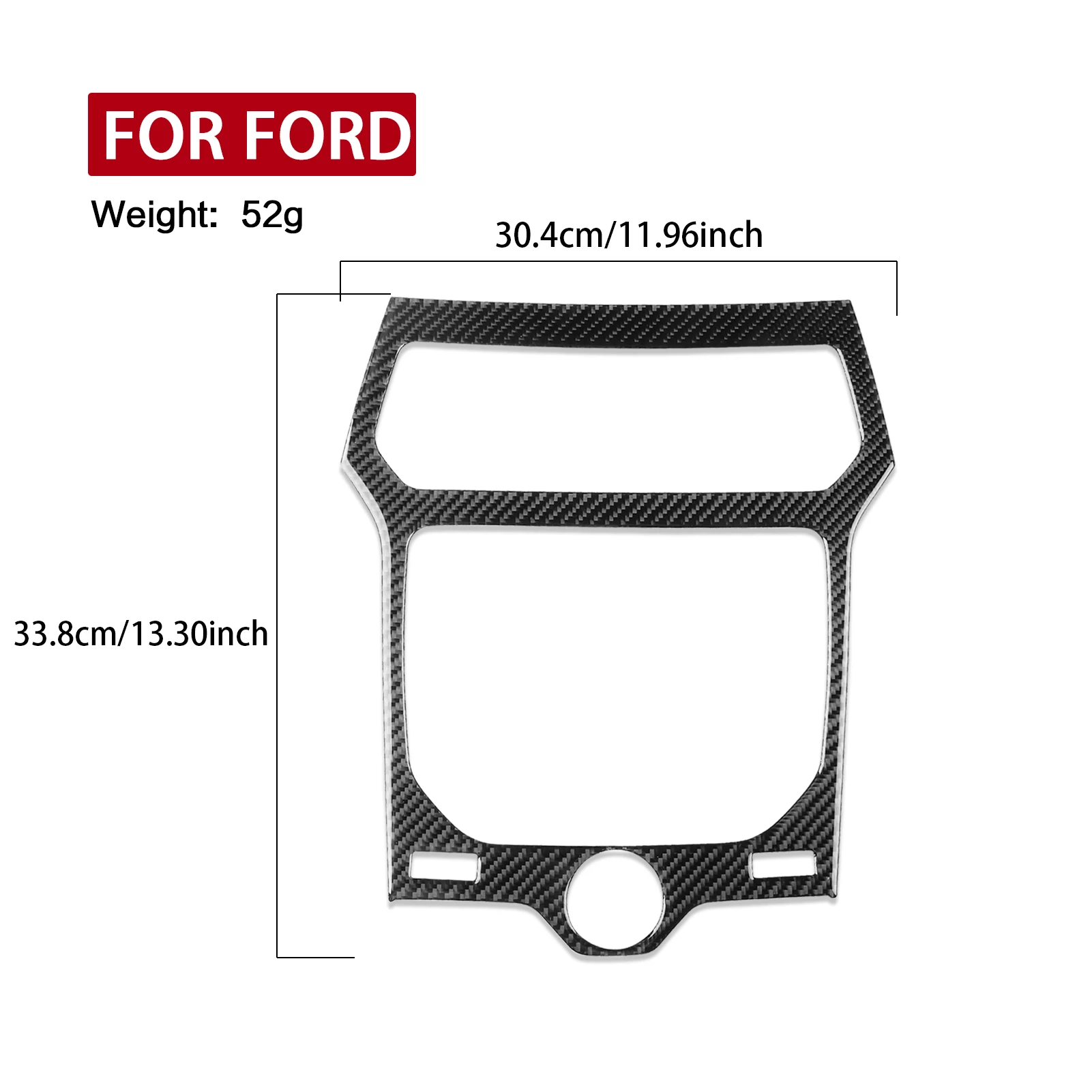 لفورد اكسبلورر 2011 — 2014 اكسسوارات السيارات ألياف الكربون وحدة التحكم المركزية CD راديو لوحة الغطاء الداخلي تعديل ملصق الكسوة