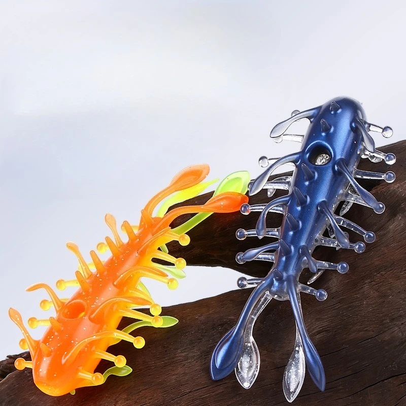 3/1PCS 8.2cm Simulation Hollow Sea Cucumber Soft Fishing Lure 6.3g Floating TPE Bionic Bait Saltwater Freshwater Bass Pike Perch image 3