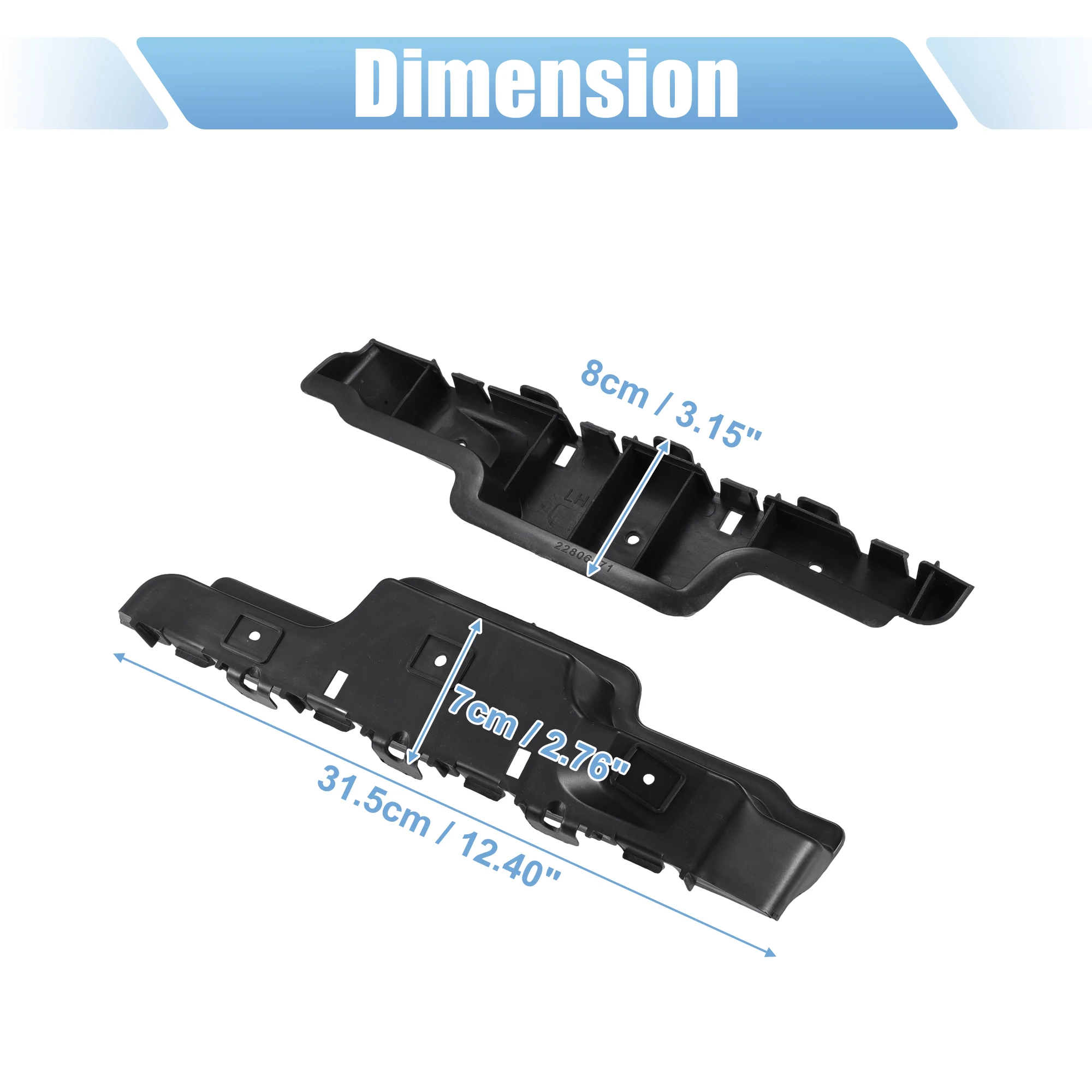 X Autohaux 1 Pair Front Left Right Bumper Bracket No.22806472/22806471 for Cadillac SRX 3.6L V6 - Flex, 3.6L V6 - Gas 2016