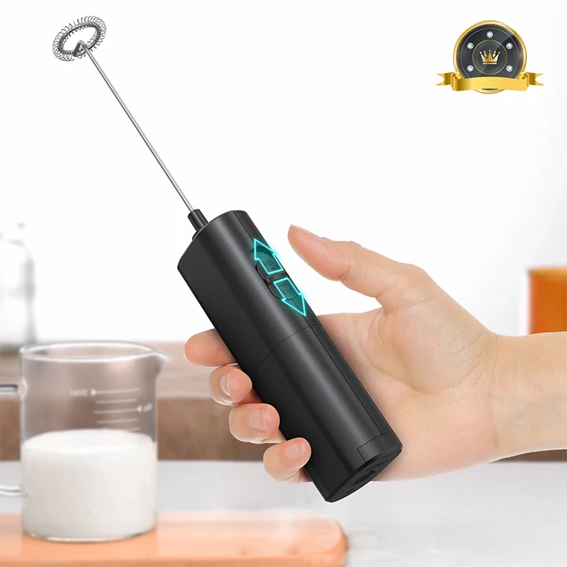 Elektryczny spieniacz do mleka przenośny Mini ręczny szybki spieniacz kawa Cappuccino trzepaczka mikser blender do żywności