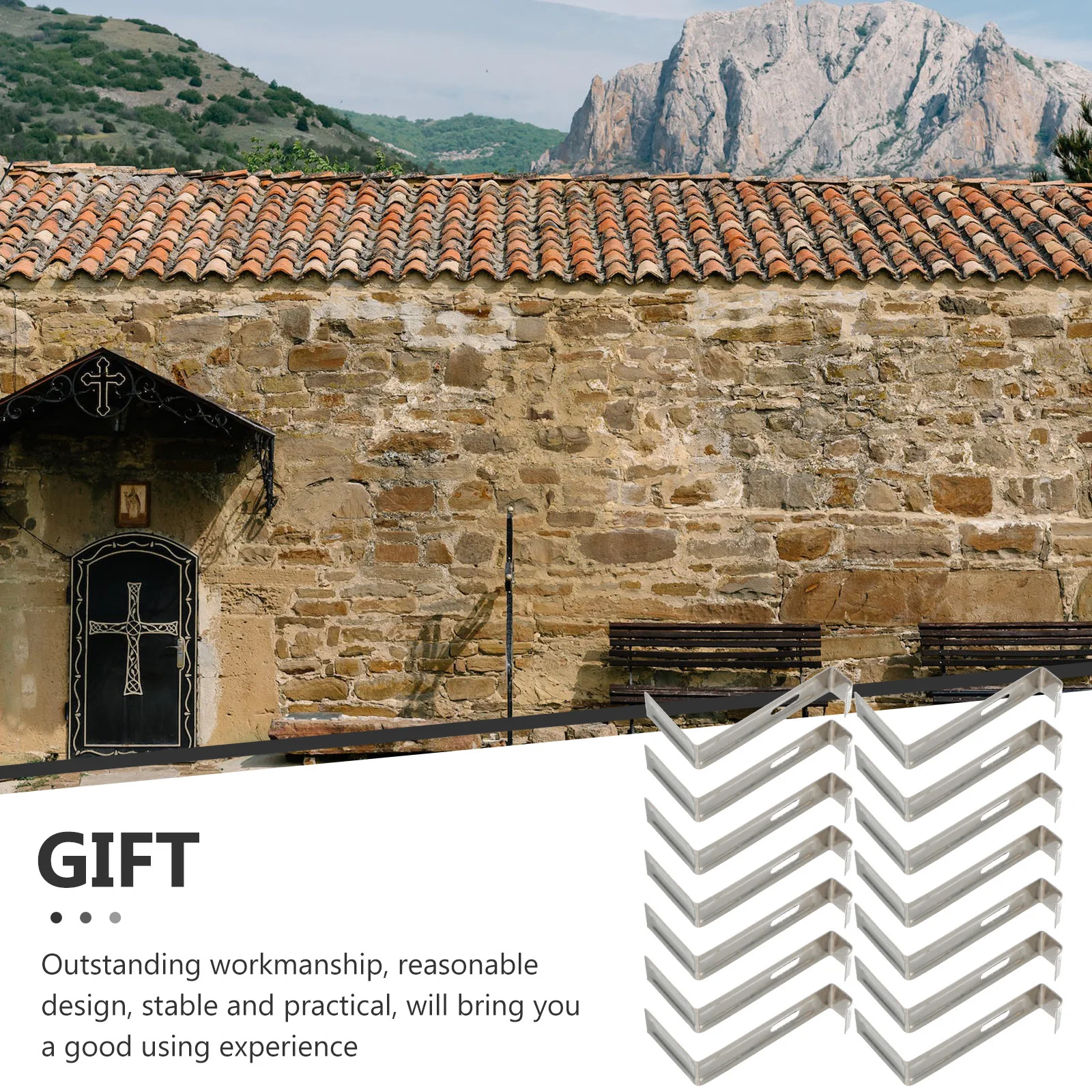 

20Pcs Roofing Clips Stable Practical Longterm Use Nonskid Tile Fix Tool Roof Tile Clips Replacement Non-Skid Roof Clip