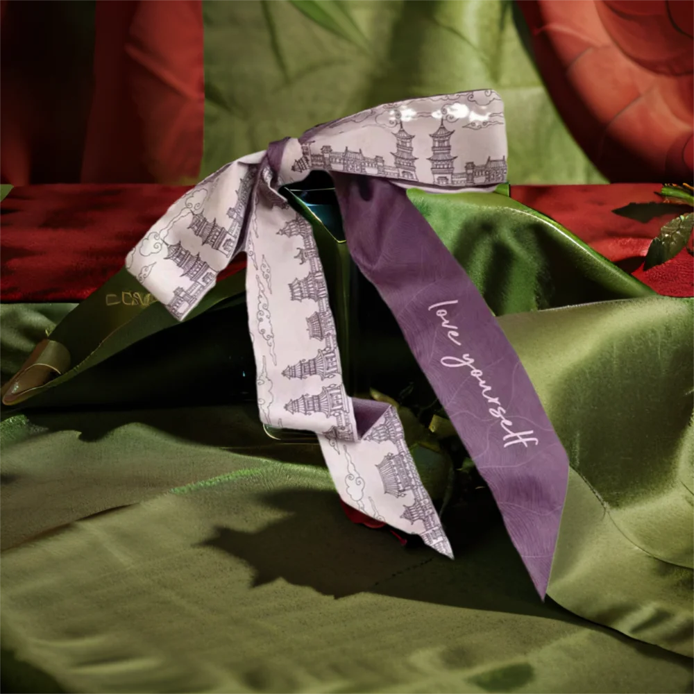 

Ретро цветочная повязка на голову, лента в китайском стиле, платки, картина маслом, галстук для волос