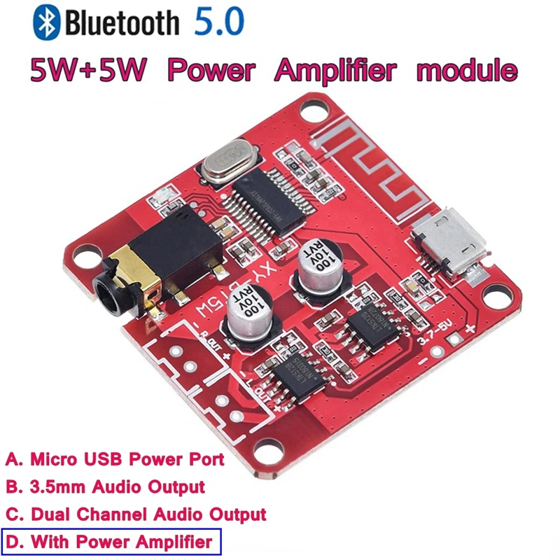 Bluetooth Audio Receiver Board Bluetooth 5.0 MP3 verlustfreie Platine Wireless Stereo Musik mit Leistungsverstärkermodul – Detail 24