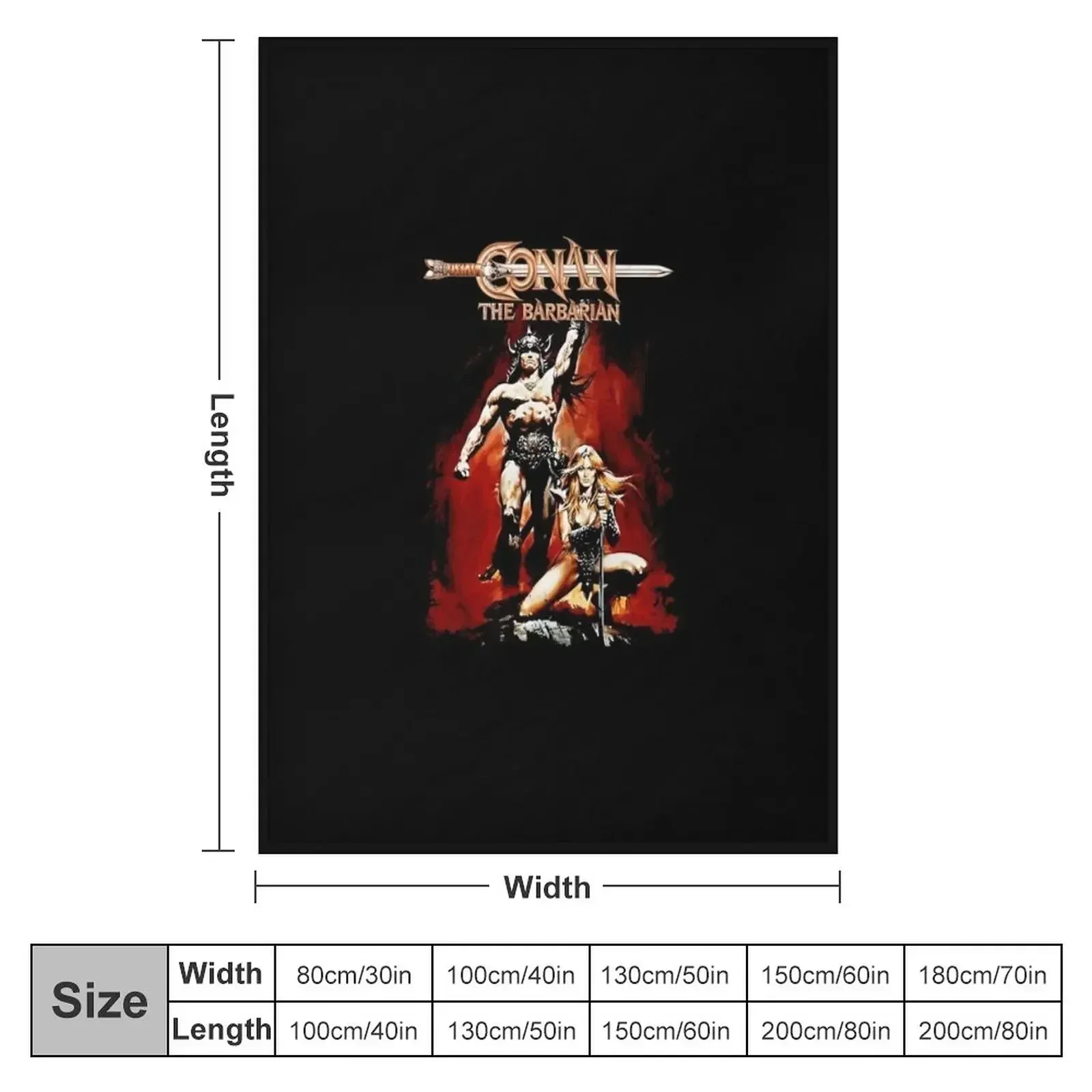 Conan the Barbarian Throw Blanket couch cozy soft plush fuzzy picnic outdoor blanket