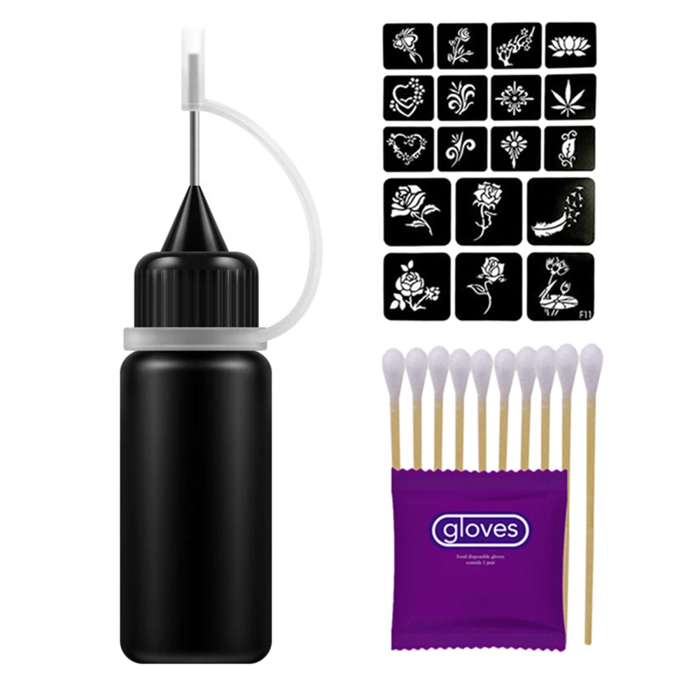 Tinta de tatuaje temporal, Gel de fruta Jagua orgánico Natural de larga duración, sin químicos, sin Alcohol, 10Ml, pegatinas de tatuaje F11