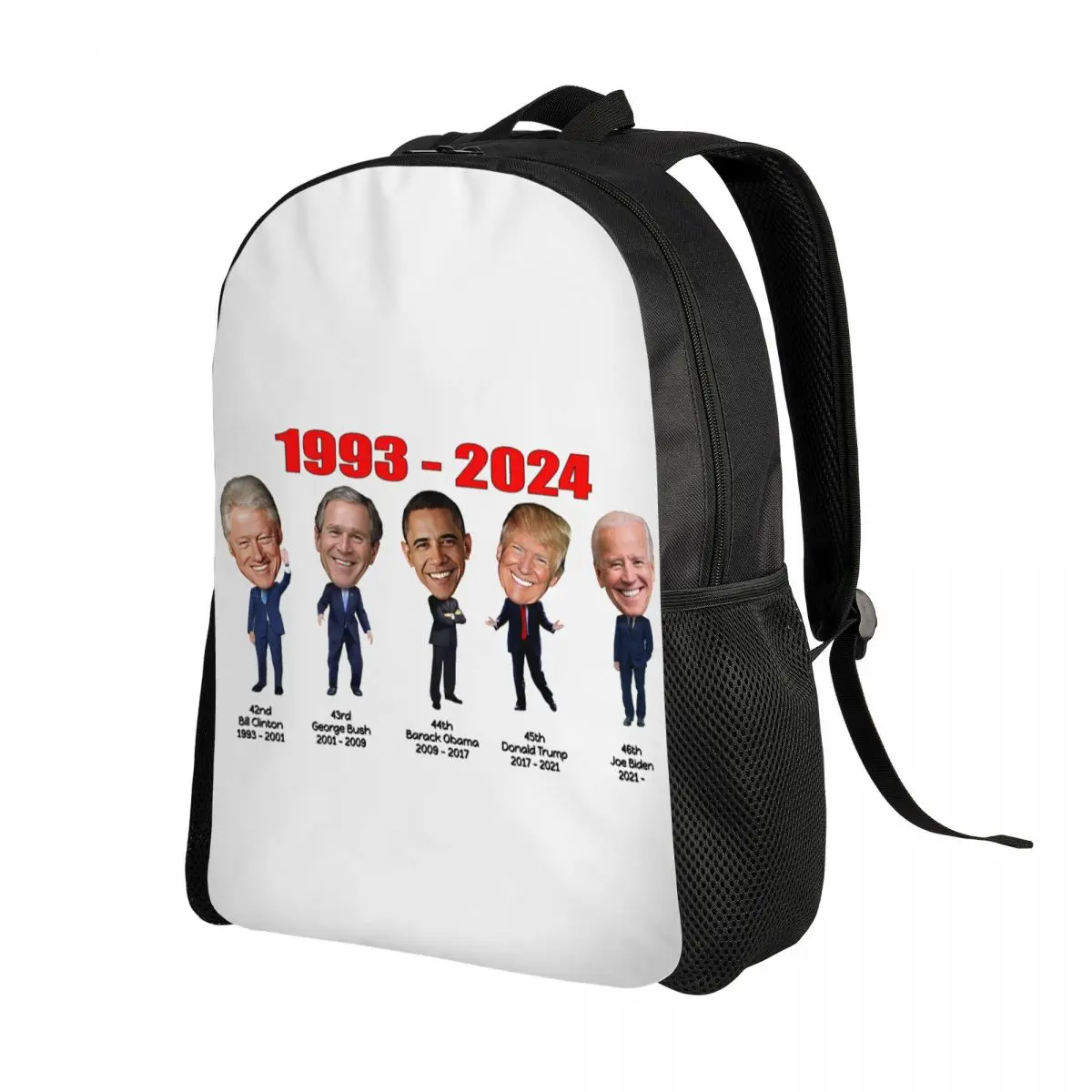 Custom Presidents 1993-2024 Laptop Backpack Men Women Basic Bookbag for School College Student America US Bags