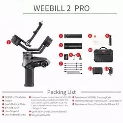 ZHIYUN WEEBILL 2 Pro 3軸カメラスタビライザー ハンドヘルドジンバル 画像伝送機能付き S/C/N DSLRカメラ対応