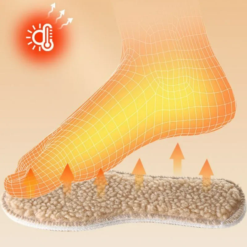 الشتاء الدافئة الصوف الأحذية النعال 1/2 أزواج سميكة جلد الخراف الكشمير أحذية قطنية منصات Coldproof مريحة الثلوج الأحذية نعل