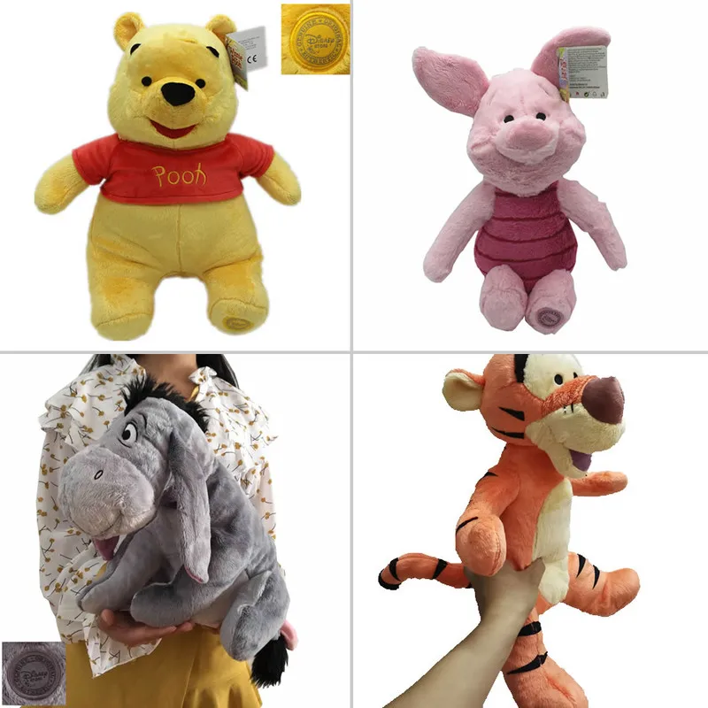 

Cartoon Cute 40cm Winnie The Pooh Plush Toy Piglet Pig Tigger El Donkey Doll Birthday Gift Super Soft Plush Doll