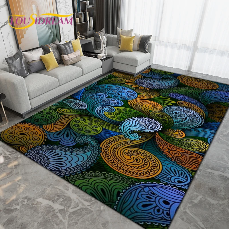 Bohemia Mandala Area Rug Large,Carpets Rugs for Living Room Bedroom Sofa ,Kitchen Bathroom Entrance Doormat Non-slip Floor Mats