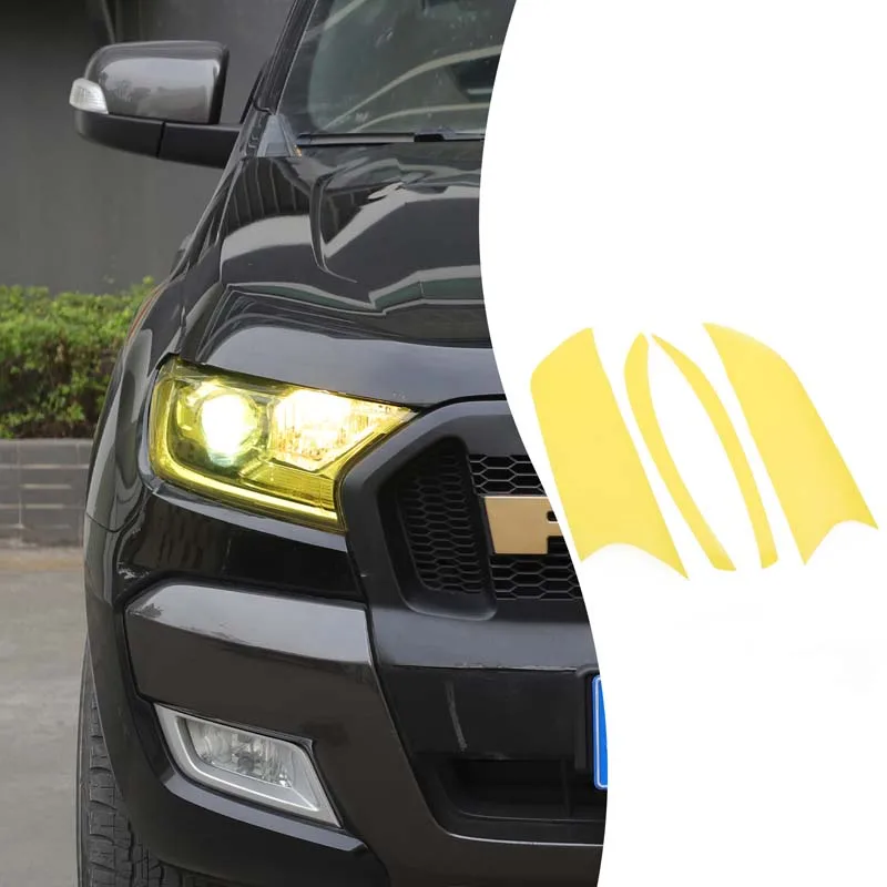 

Front Headlight Protector Film Headlight Film Trim Sticker Car Light Tint Film Car Accessories For Ford Ranger T6 PX 2015-2021