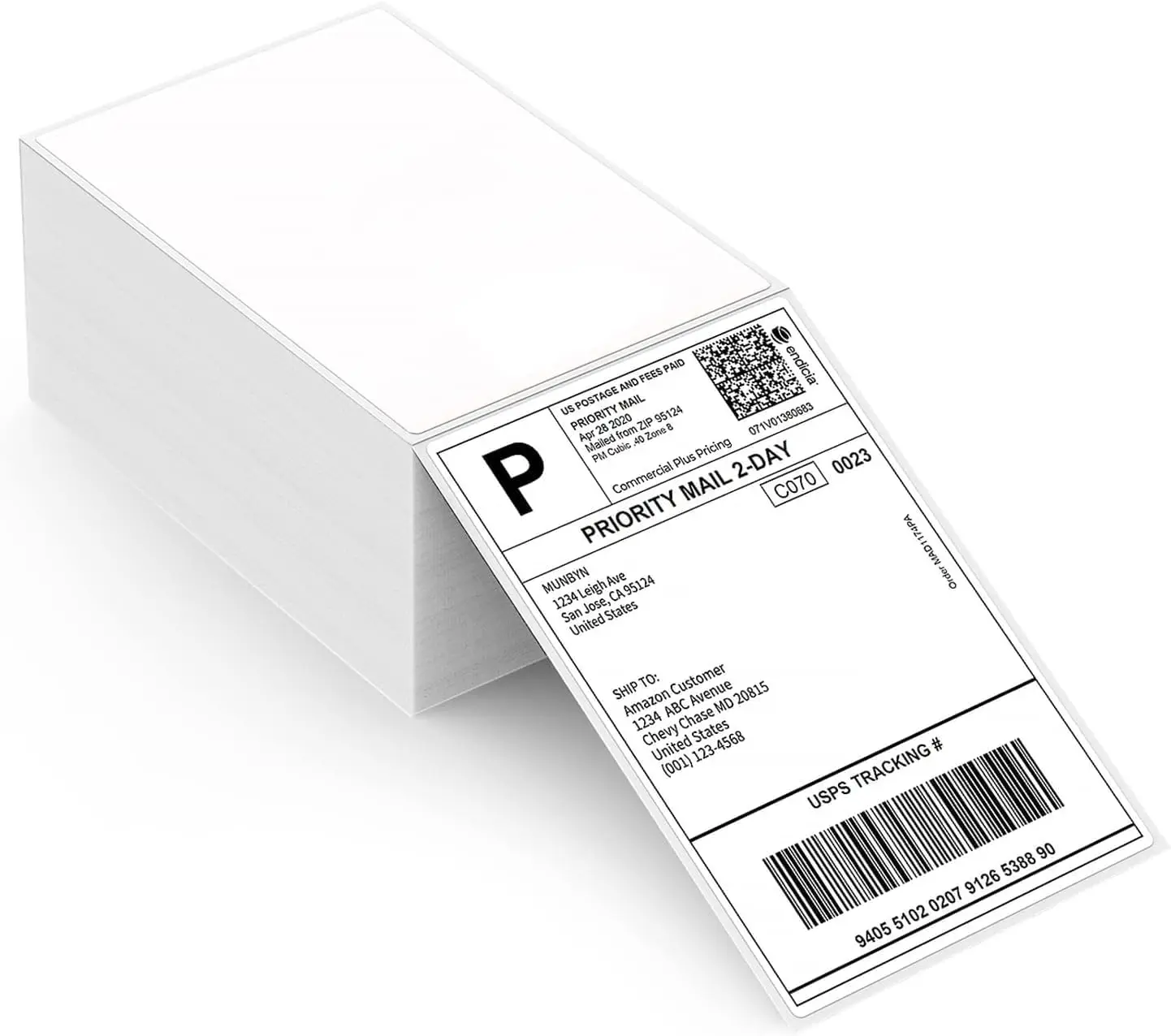 

Commercial Grade Thermal Direct Shipping Labels, Pack of 500 Fanfold 4x6 Labels for Efficient Shipping