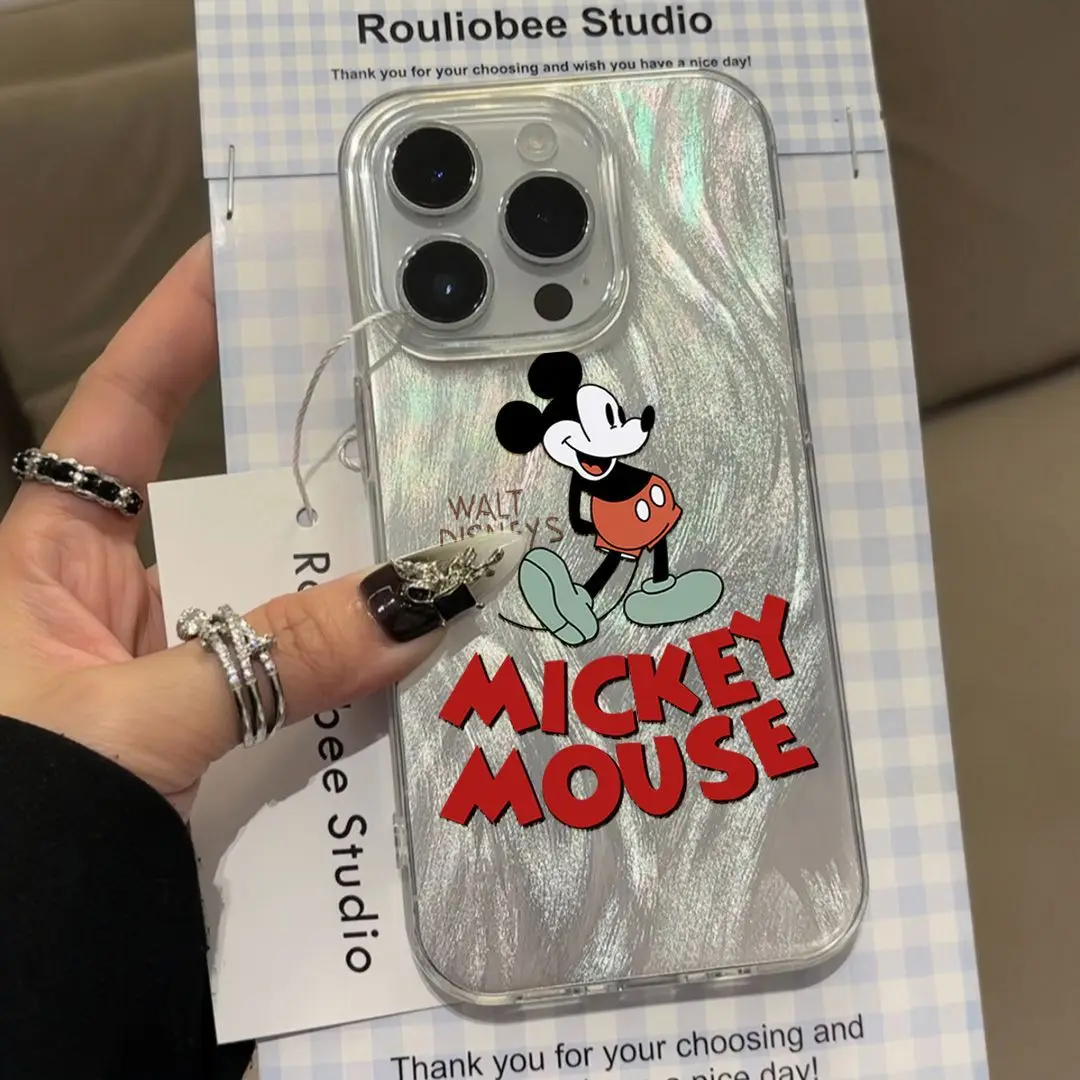 Disney Mickey Minnie Mouse high-grade Siliocne Phone Case For iPhone 14 12 13 11 15 Pro Max XR XS X 7 8 Plus