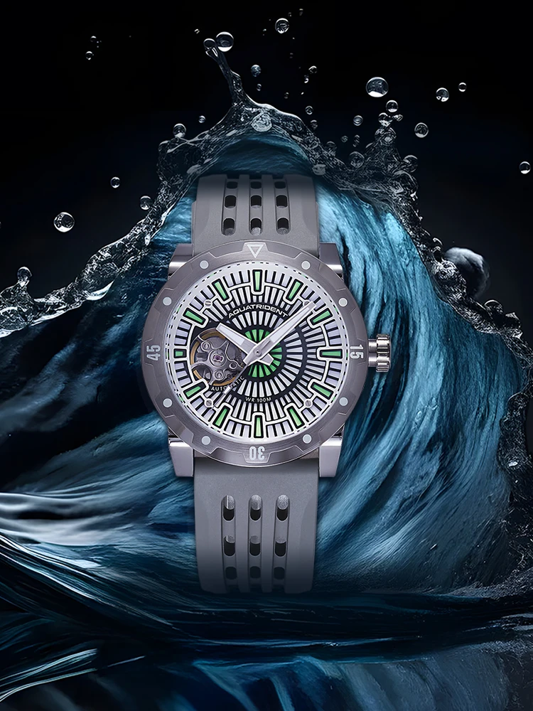 Aquatrident 40MM luxury men\'s leisure watch NH38 automatic mechanical waterproof 100 meters luminous waterproof clock men\'s gift