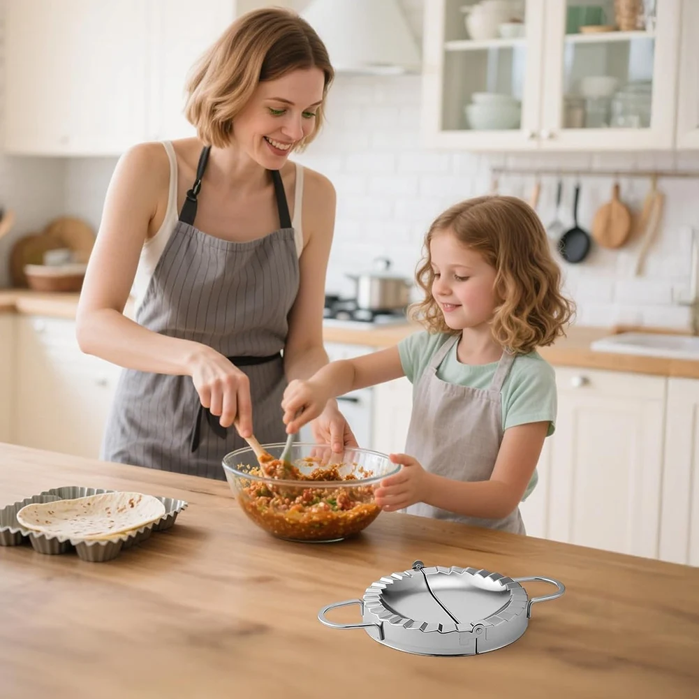 

ABUH-Crimper-Tacos Tortilla Maker Stainless Steel For Burritos, Tacos Quesadillas,Dumplings-Mess Free Cooking Sealer