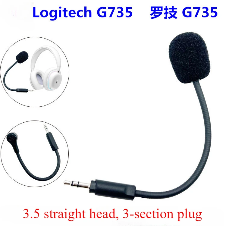 

Replacement high quality 3.5mm Microphone Boom Foam Repair Parts Suitable For Logitech G735 Gaming Headsets Game Headphones