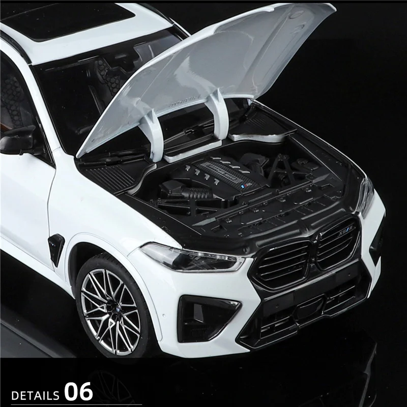 1:18 BMW X5M X5 SUV 합금 자동차 모형 다이캐스트 메탈 럭셔리 오프로드 차량 모형 고급 시뮬레이션 수집용 장난감 크리스마스 선물
