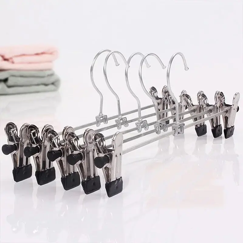 Multi-purpose Pants Racks for Clothes Drying, Wardrobe Clip, Anti-slip Clothes Hanger, Wind Proof, 10Pcs