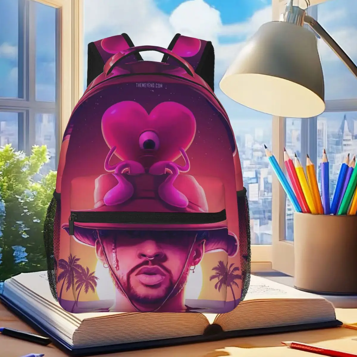 Rapper Bad Bunny Merch Backpack Student Boys Girls BookBag Kids School Bag Computer Shoulder Bags for Men Women