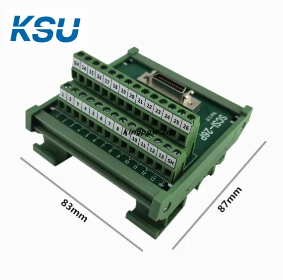 SCSI26PIN SCSI 26 Pin Male Terminal Block Breakout SCSI26P-C CN slot 180 degree Relay Terminals Rail Mounting Adapter Connector