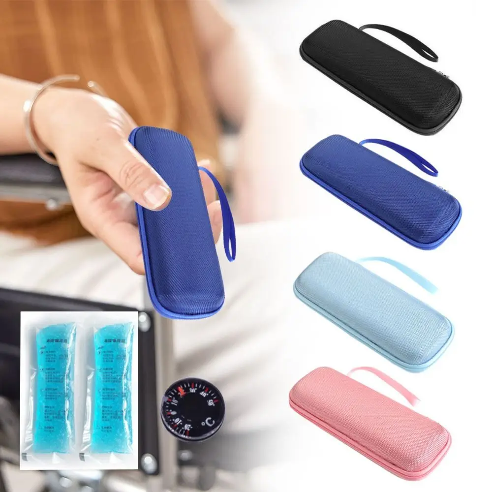 Durable EVA Insulin Cooling Bag Waterproof with Gel Pocket Pill Protector Thermal Insulated Insulin Cooler Diabetics