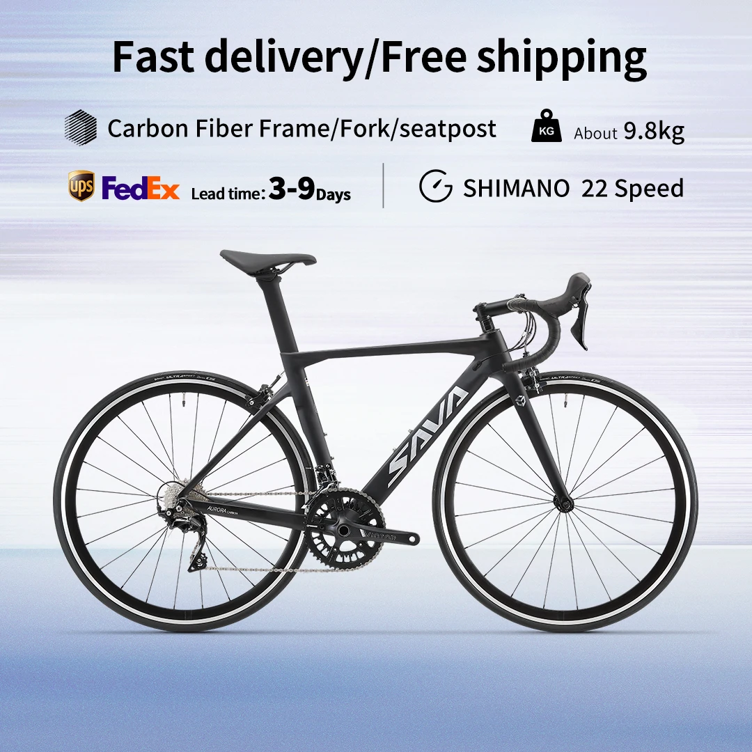SAVA R09 bicicleta de carretera de fibra de carbono 700C bicicleta de carretera de carreras bicicleta para adultos bicicleta con cuadro de fibra de carbono con Shimano 22 velocidades ​ ​ Grupos