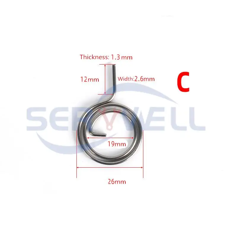 Bộ 5 Tay Nắm Cửa Lò Xo Bên Trong Cửa Lever Núm Vặn Chốt Thay Thế Cuộn Dây Lò Xo Xoắn Cho Sửa Chữa